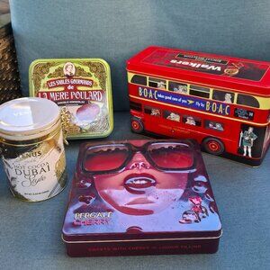 Set of 4 Collectible Empty tins